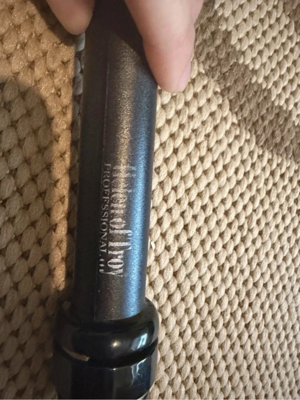 Gold and Black Curling Iron with Clamp - Unbranded